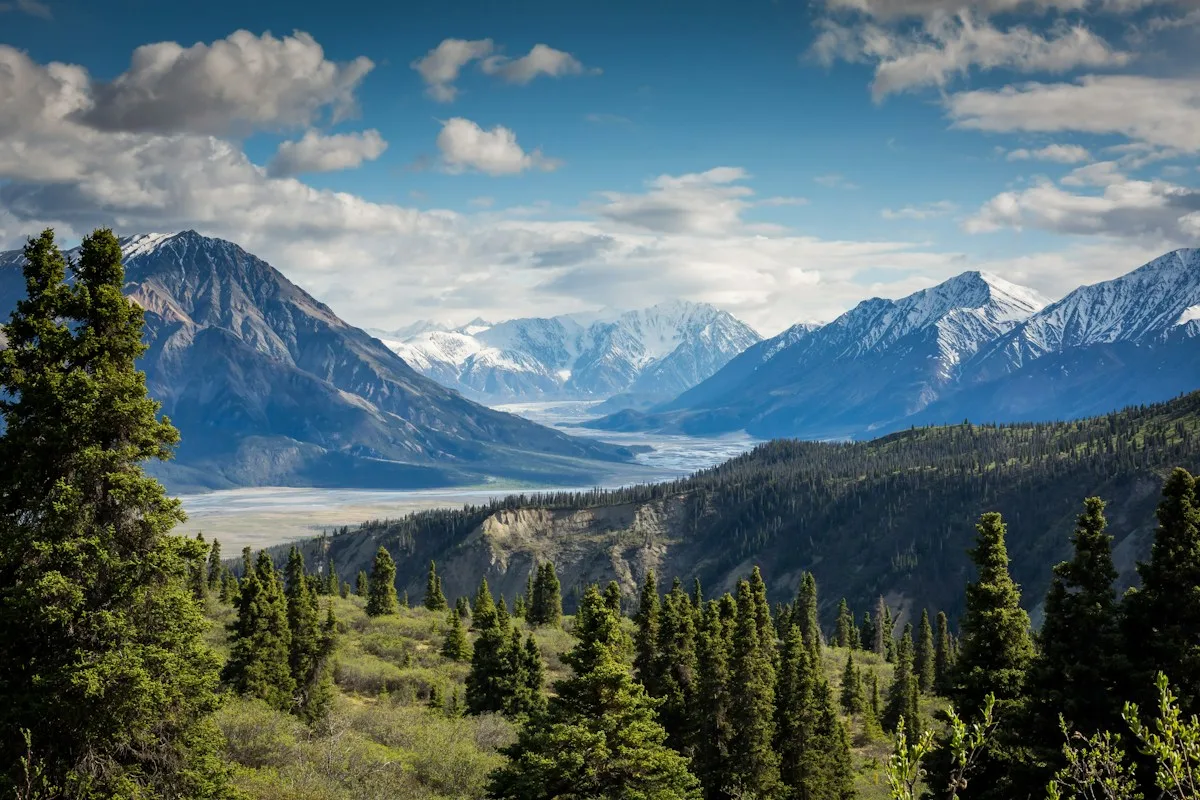 A dramatic mountain landscape