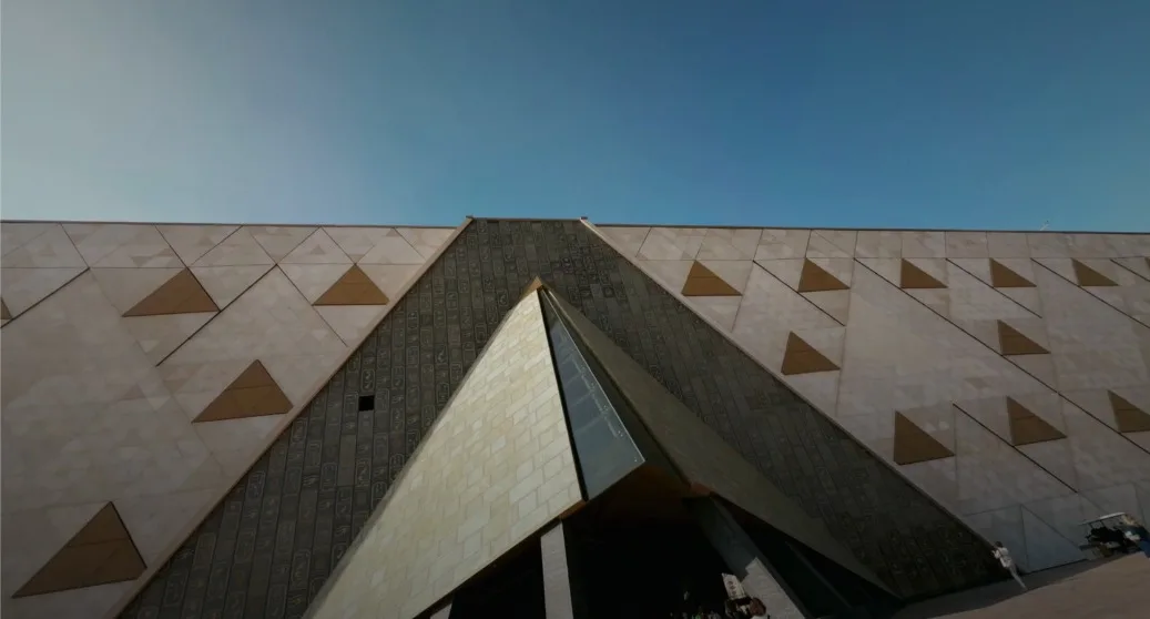Geometric stone architecture, from the Visionaire Sovereign Network website